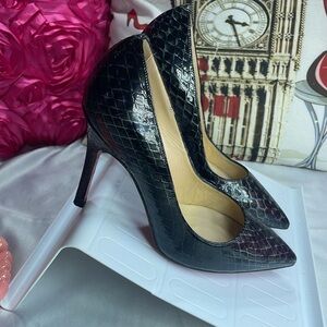 Luciano‎ Padovan High heel shoes with black and red crocodile skin sole, 35